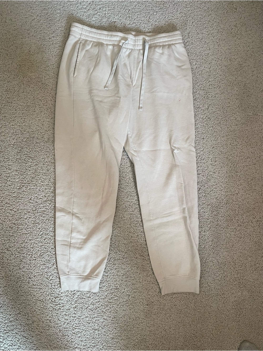 H&M Men’s Off-White Drawstring Joggers